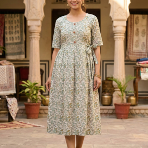 cotton anarkali printed kurti